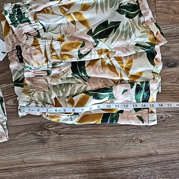 OPT Tropical Crop Top Short Vacation Outfit Set S NWT - Picture 8 of 8